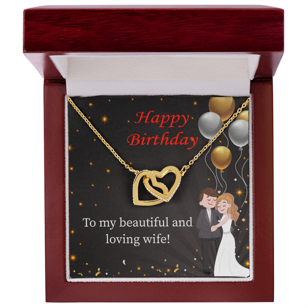 To Mom Birthday Message Beautiful and Loving Wife Inseparable Necklace-Express Your Love Gifts