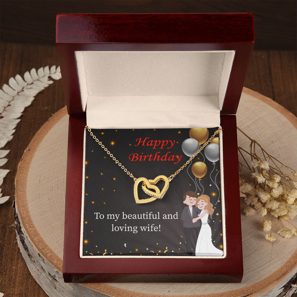 To Mom Birthday Message Beautiful and Loving Wife Inseparable Necklace-Express Your Love Gifts