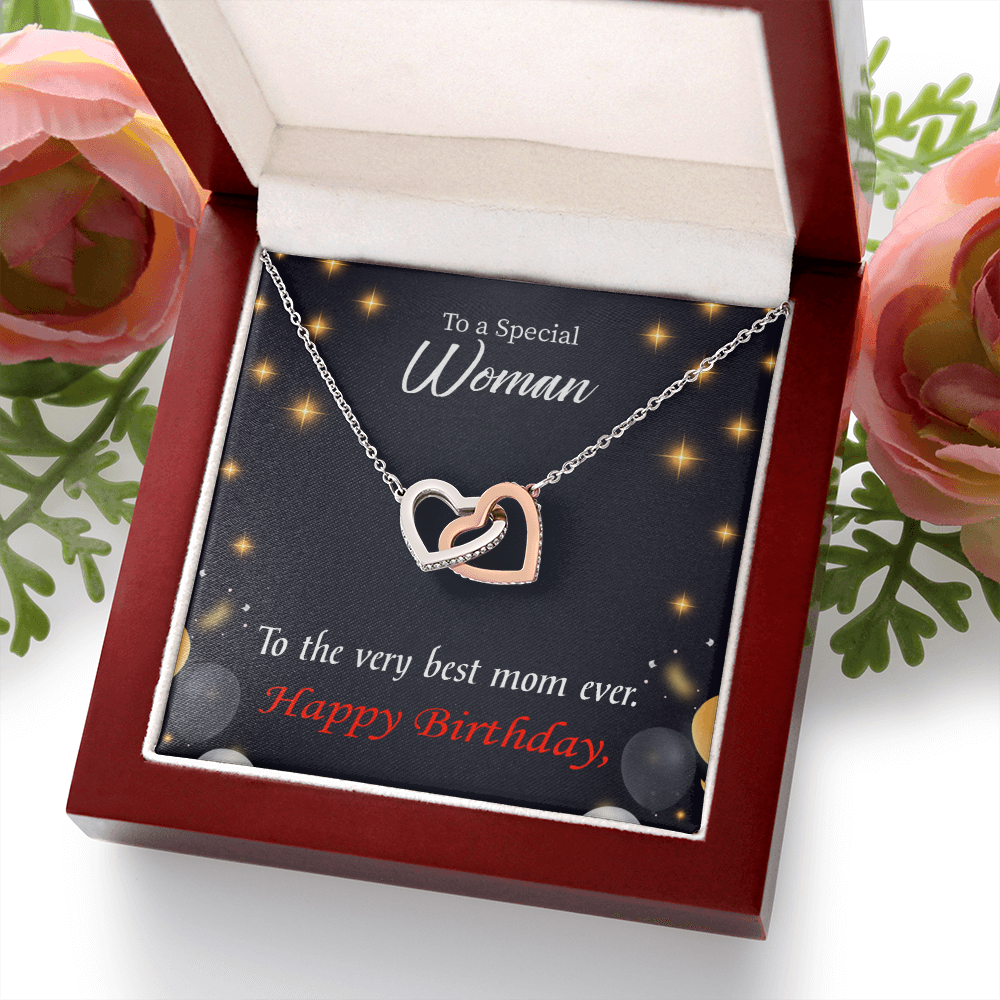 To Mom Birthday Message Best Mom Ever Inseparable Necklace-Express Your Love Gifts