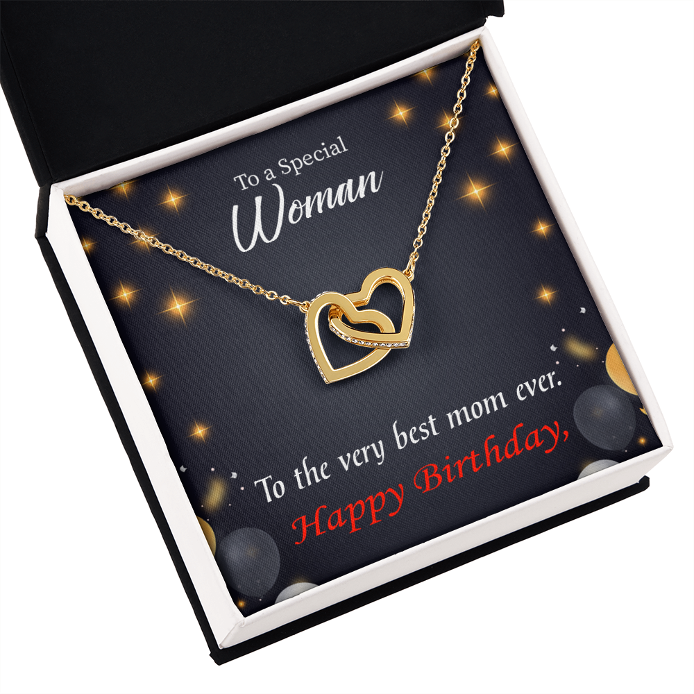 To Mom Birthday Message Best Mom Ever Inseparable Necklace-Express Your Love Gifts