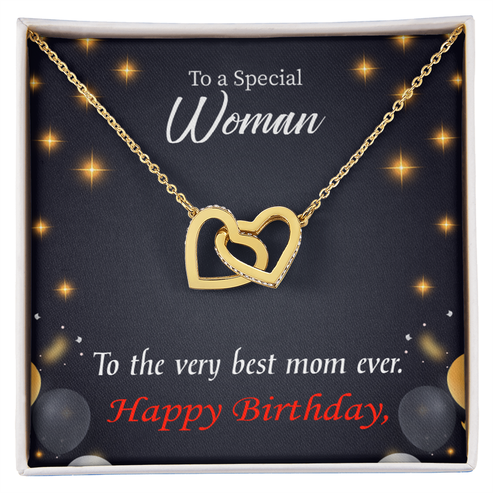 To Mom Birthday Message Best Mom Ever Inseparable Necklace-Express Your Love Gifts