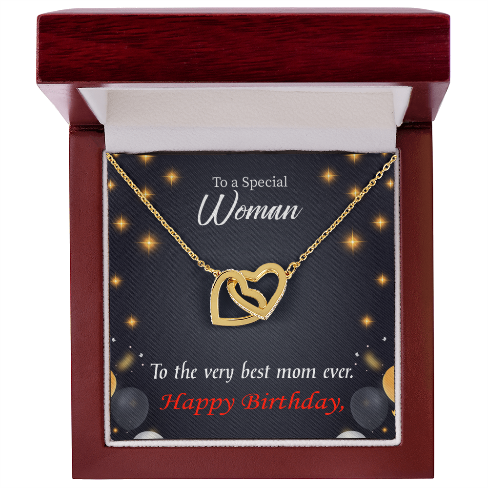 To Mom Birthday Message Best Mom Ever Inseparable Necklace-Express Your Love Gifts