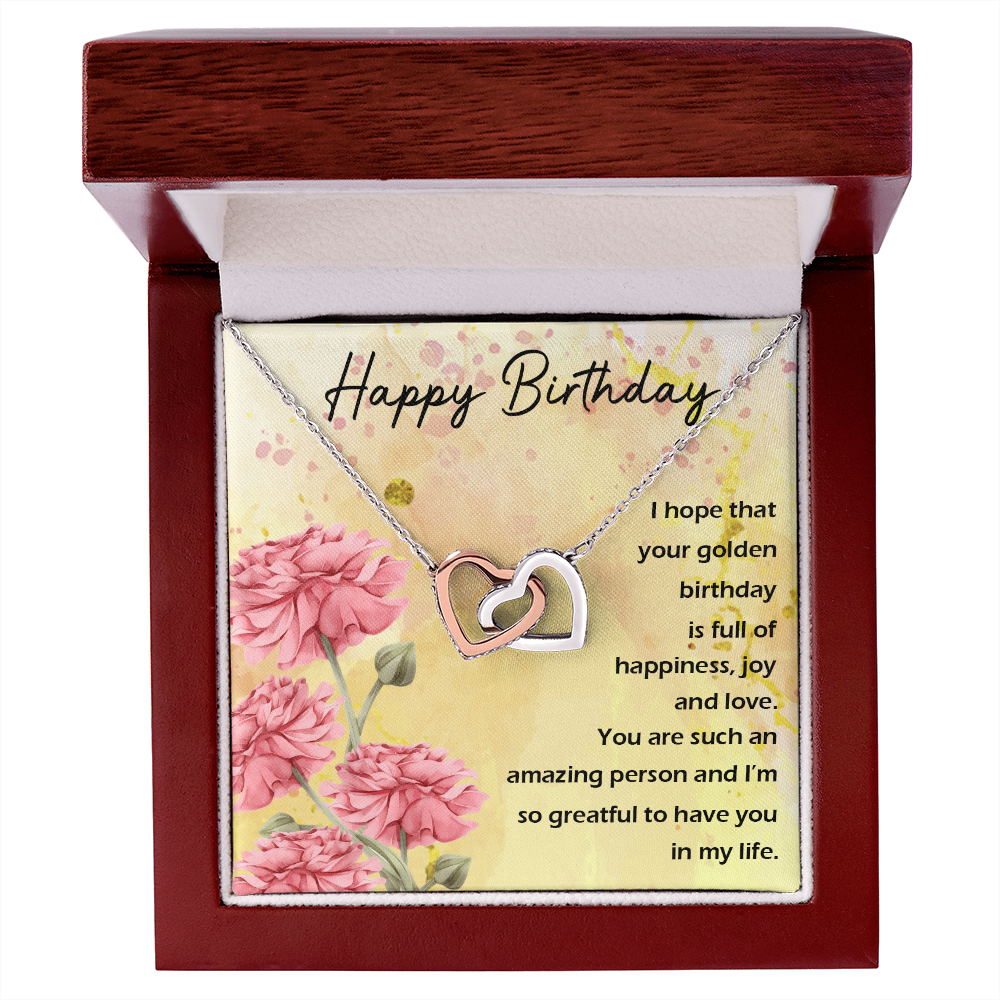 To Mom Birthday Message Birthday Woman Inseparable Necklace-Express Your Love Gifts