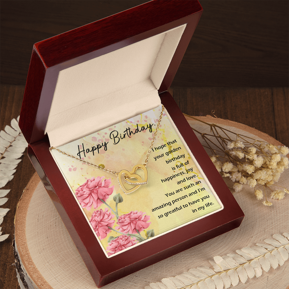 To Mom Birthday Message Birthday Woman Inseparable Necklace-Express Your Love Gifts