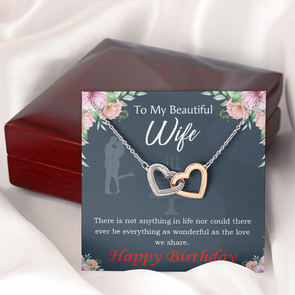 To Mom Birthday Message Everything is Wonderful Inseparable Necklace-Express Your Love Gifts