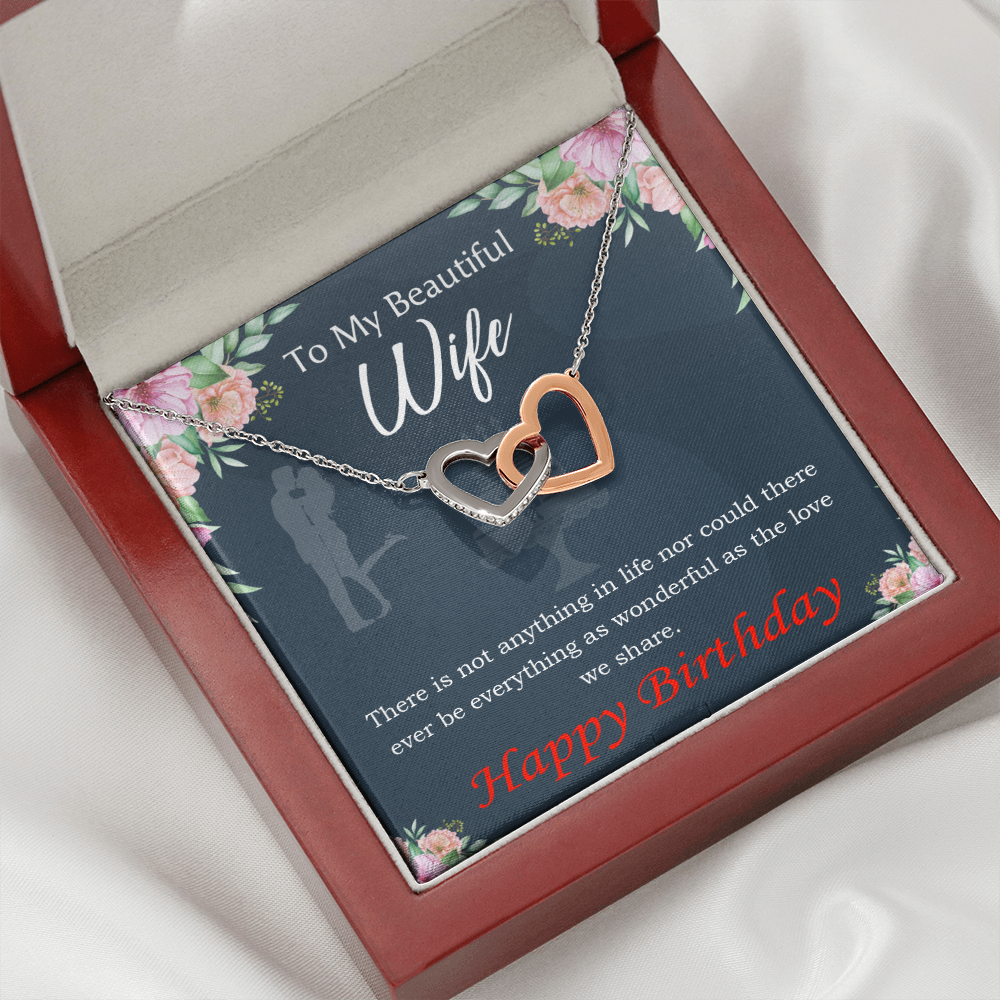 To Mom Birthday Message Everything is Wonderful Inseparable Necklace-Express Your Love Gifts