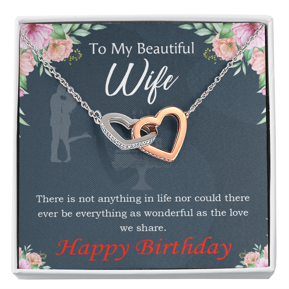 To Mom Birthday Message Everything is Wonderful Inseparable Necklace-Express Your Love Gifts