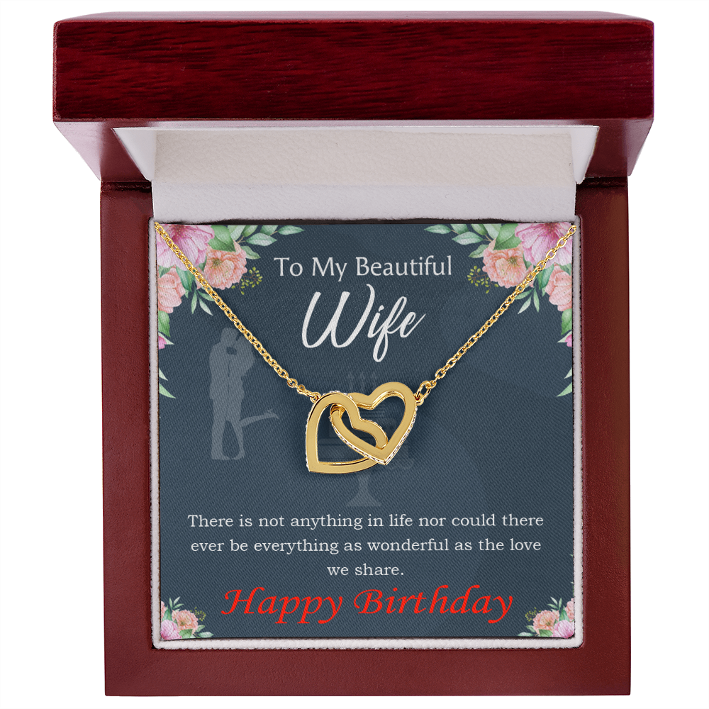 To Mom Birthday Message Everything is Wonderful Inseparable Necklace-Express Your Love Gifts