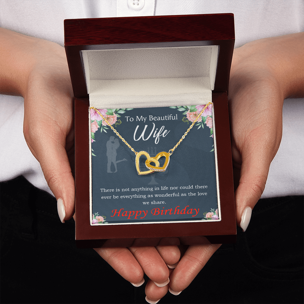 To Mom Birthday Message Everything is Wonderful Inseparable Necklace-Express Your Love Gifts