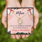 To Mom Birthday Message Home is Mom Forever Necklace w Message Card-Express Your Love Gifts
