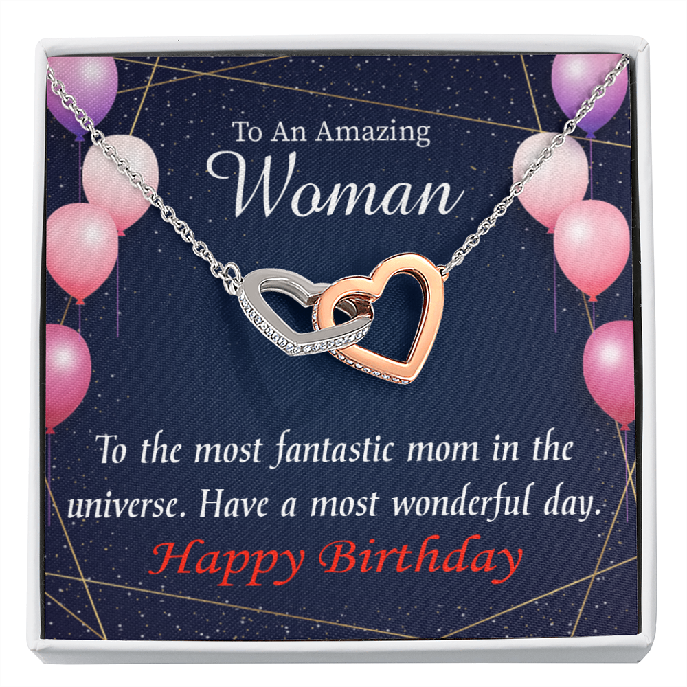 To Mom Birthday Message Most Fantastic Mom Inseparable Necklace-Express Your Love Gifts