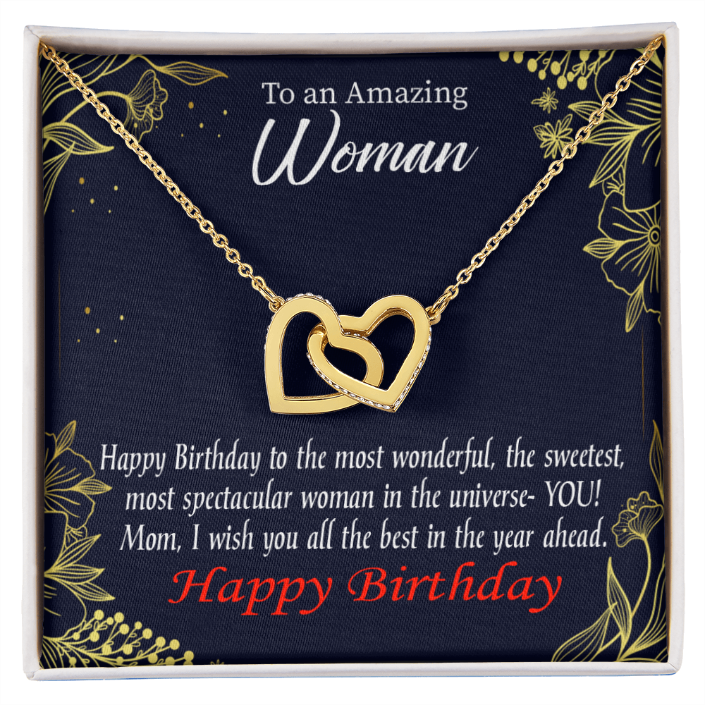 To Mom Birthday Message Spectacular Woman Inseparable Necklace-Express Your Love Gifts