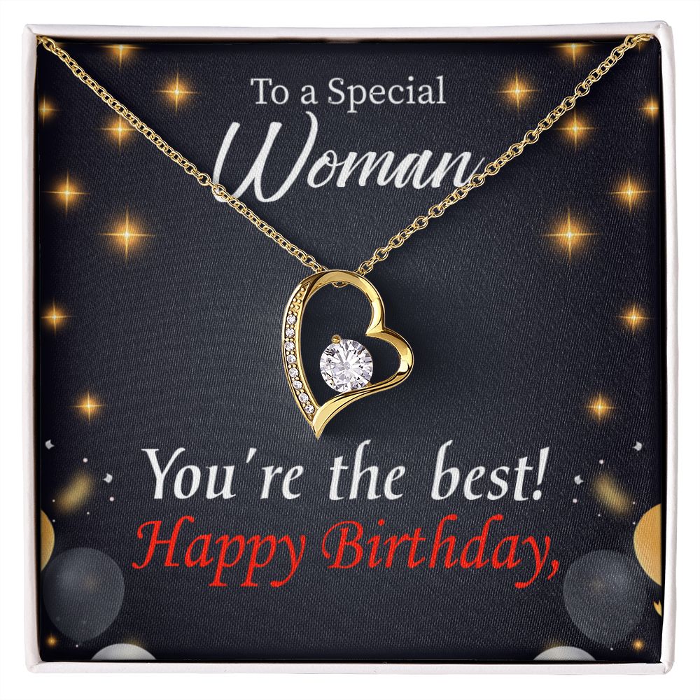 To Mom Birthday Message The Best Mom Forever Necklace w Message Card-Express Your Love Gifts