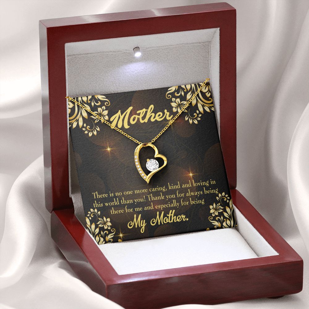 To Mom Caring Kind Loving Forever Necklace w Message Card-Express Your Love Gifts