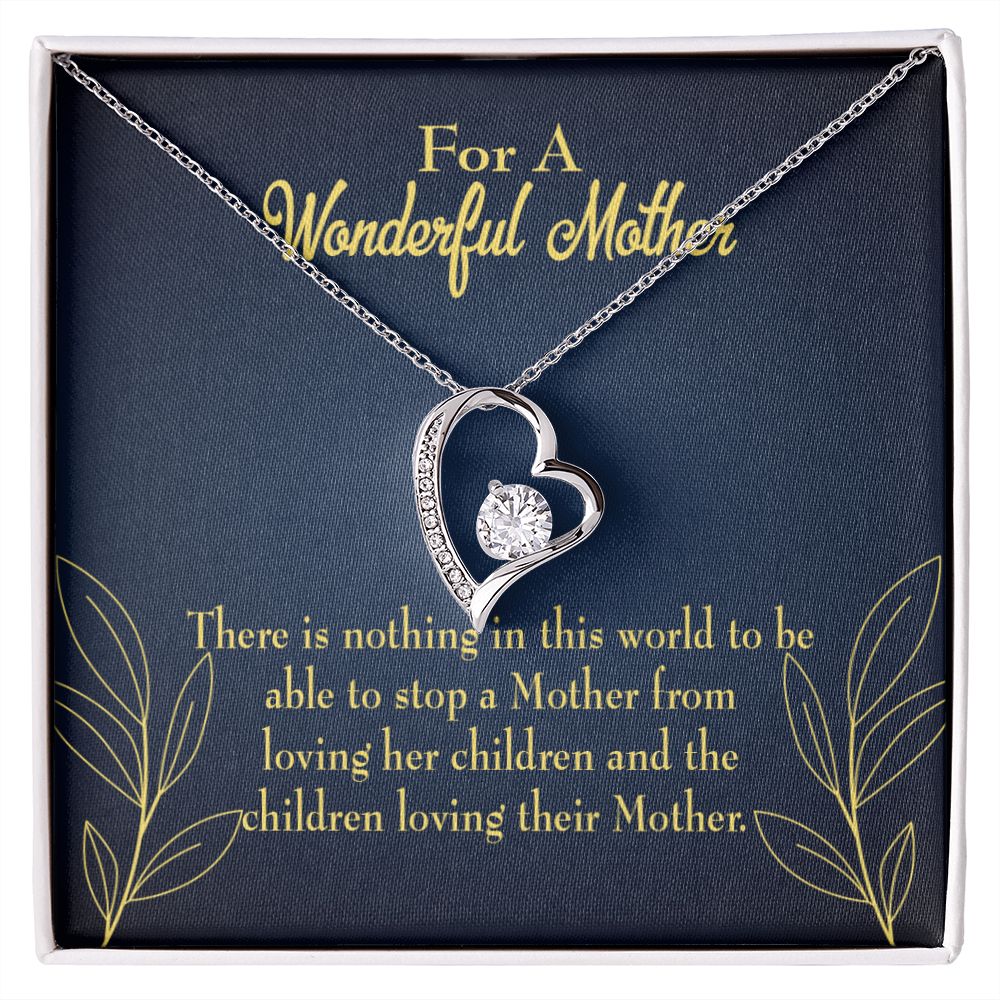 To Mom Children Loving Her Forever Necklace w Message Card-Express Your Love Gifts