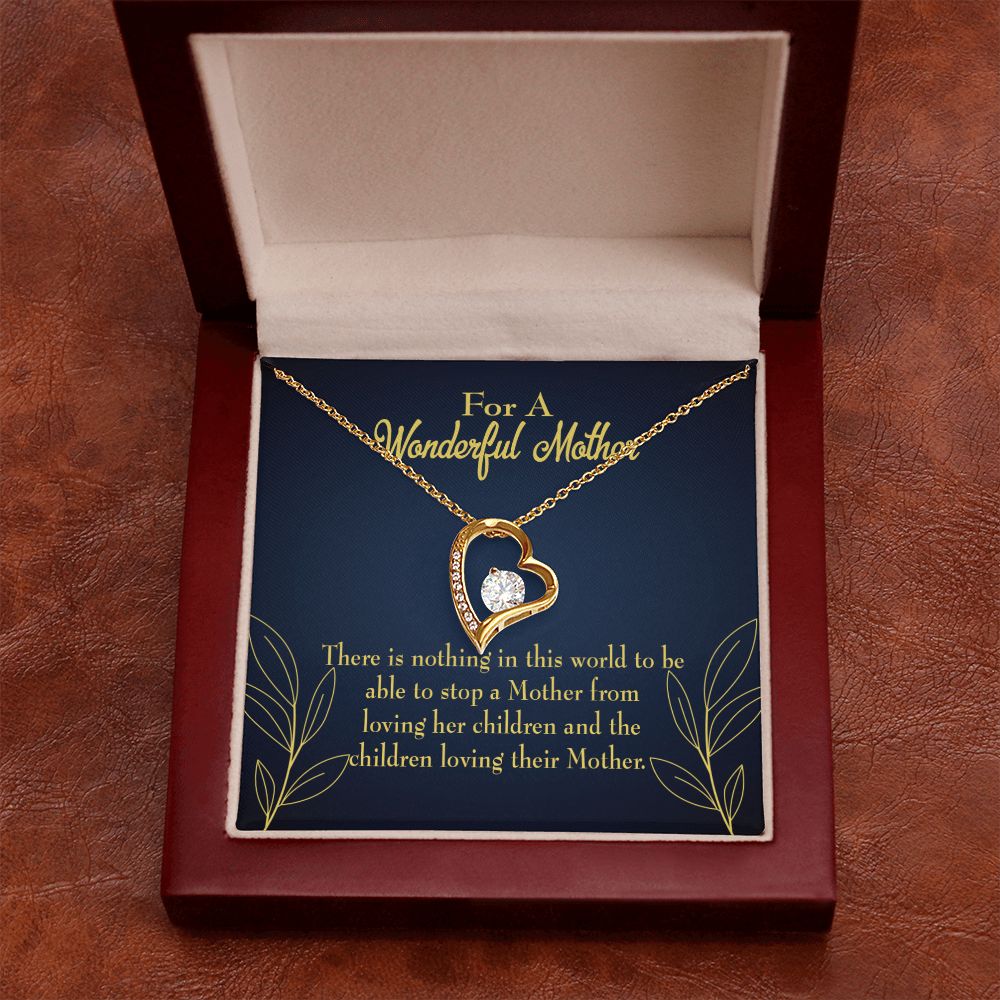 To Mom Children Loving Her Forever Necklace w Message Card-Express Your Love Gifts