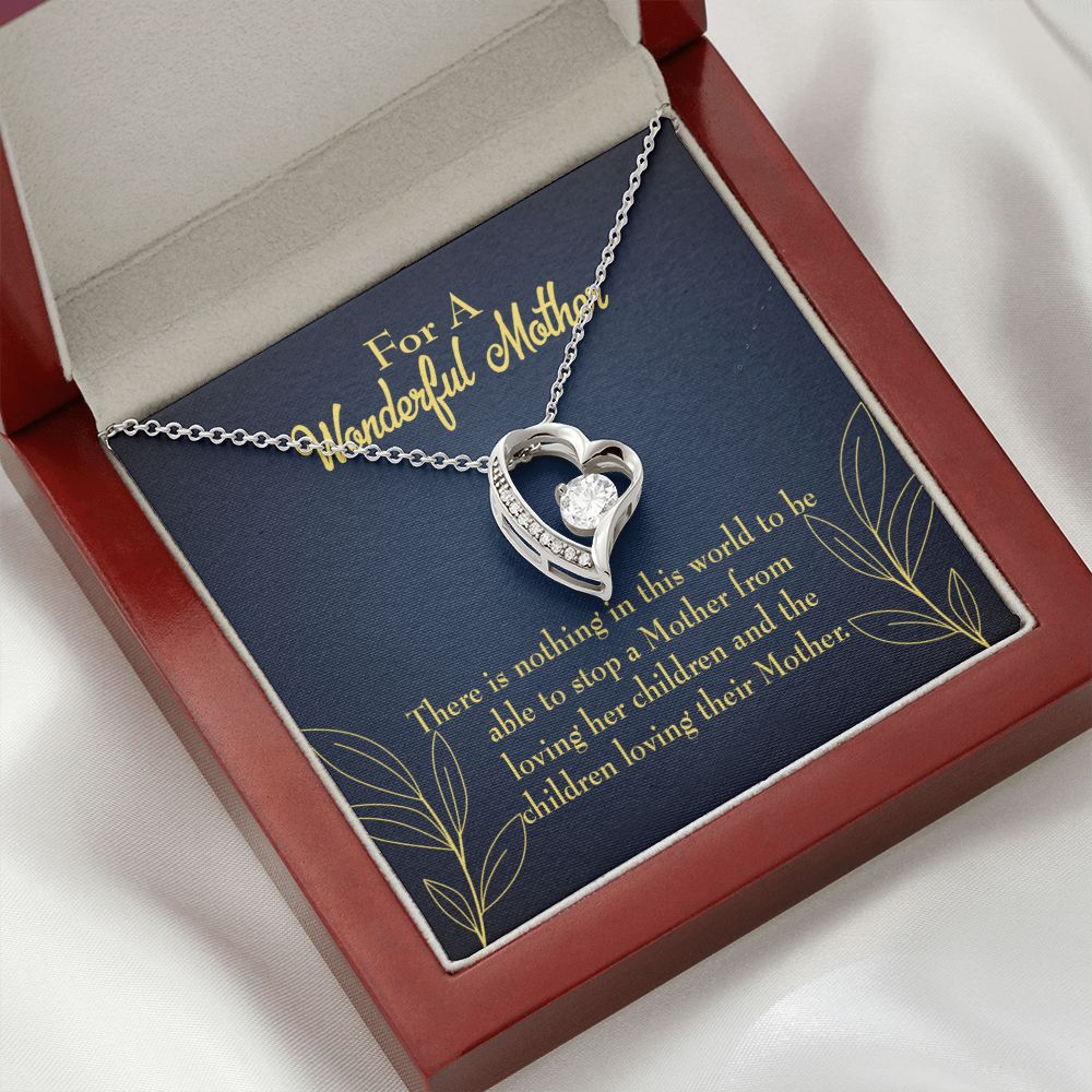 To Mom Children Loving Her Forever Necklace w Message Card-Express Your Love Gifts