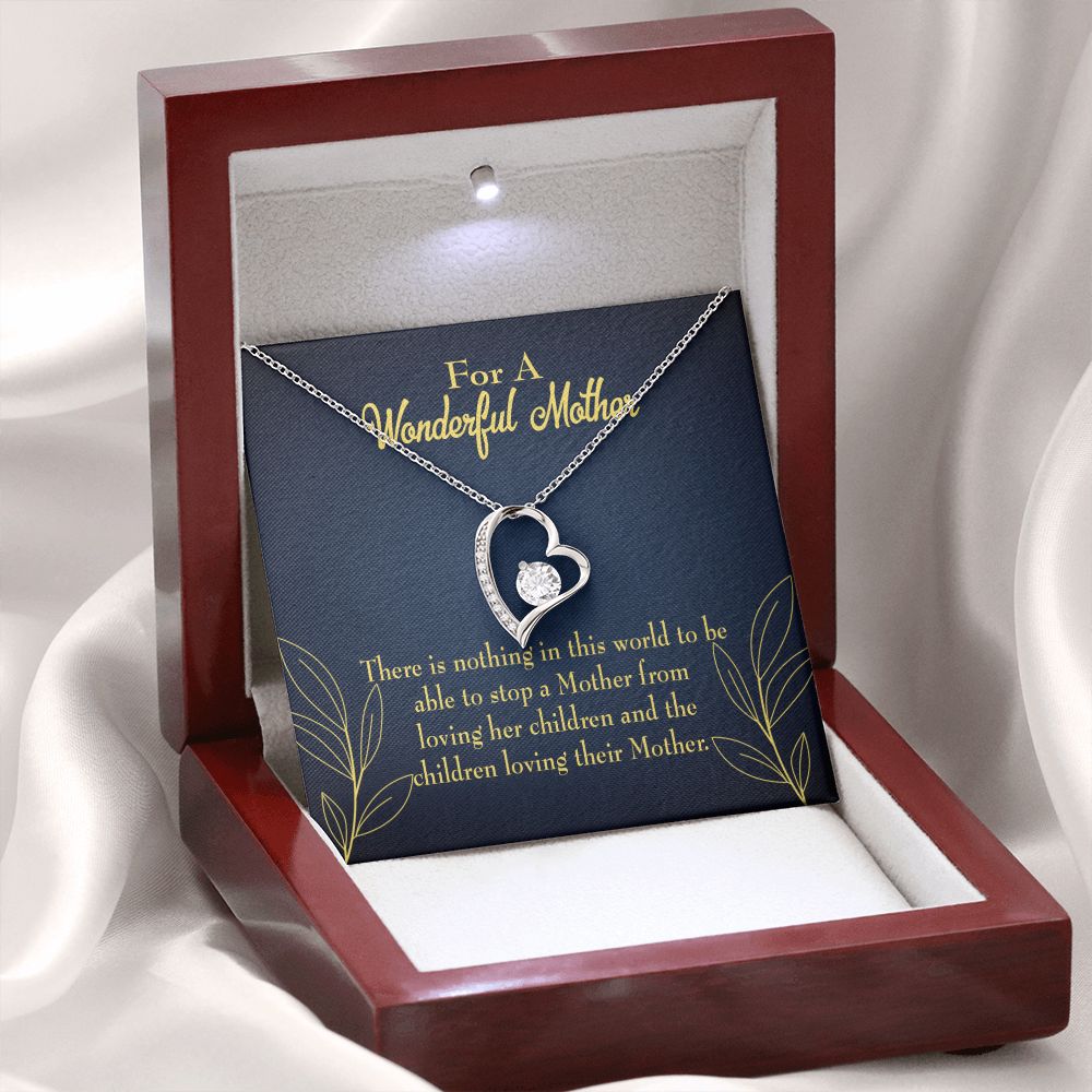 To Mom Children Loving Her Forever Necklace w Message Card-Express Your Love Gifts