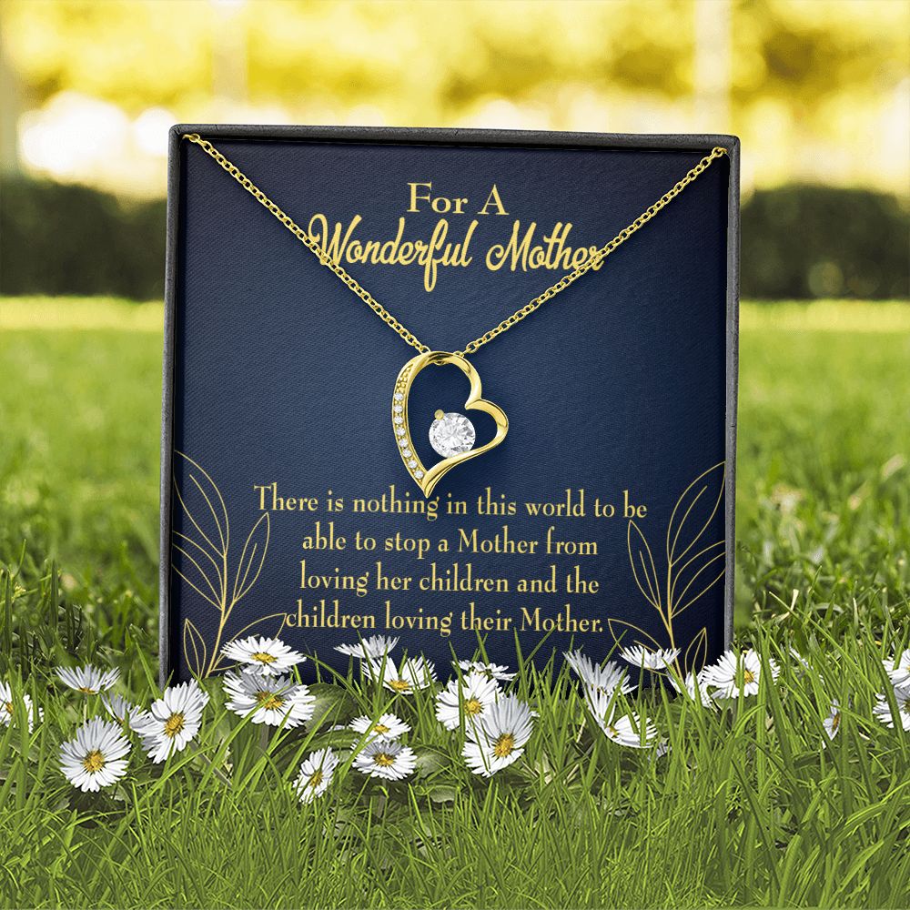 To Mom Children Loving Her Forever Necklace w Message Card-Express Your Love Gifts