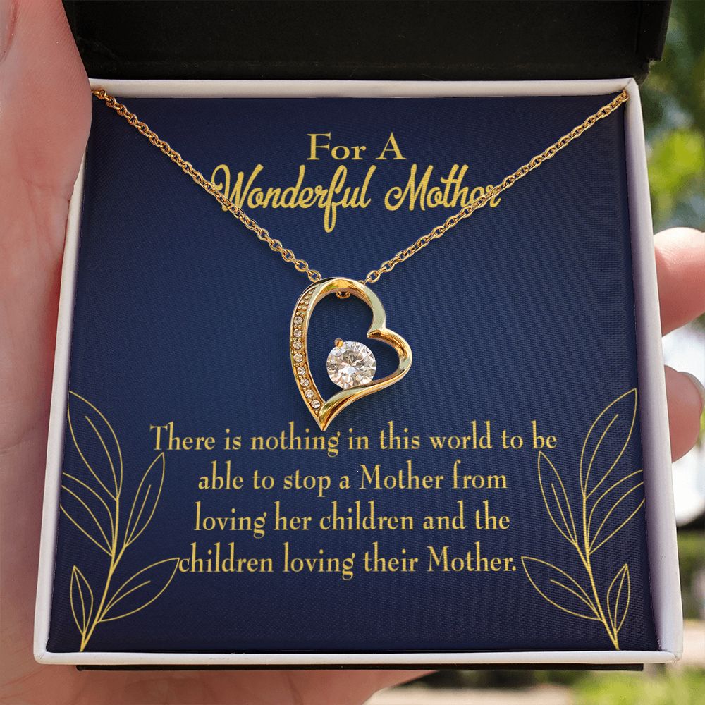 To Mom Children Loving Her Forever Necklace w Message Card-Express Your Love Gifts