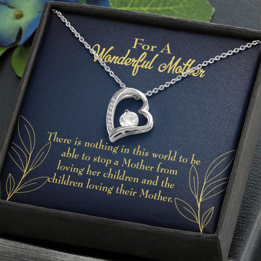 To Mom Children Loving Her Forever Necklace w Message Card-Express Your Love Gifts