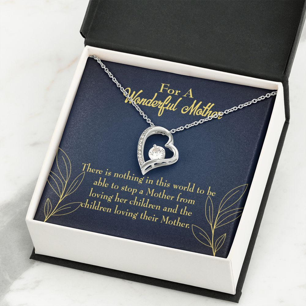 To Mom Children Loving Her Forever Necklace w Message Card-Express Your Love Gifts