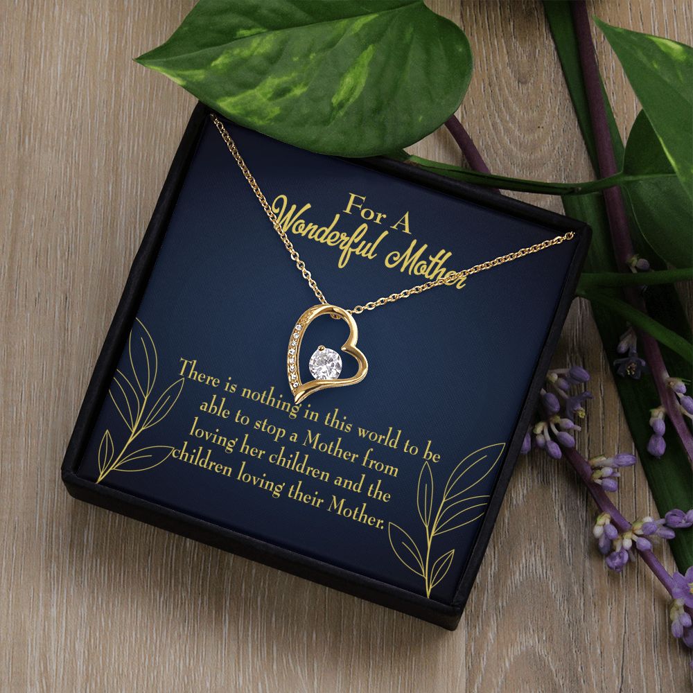 To Mom Children Loving Her Forever Necklace w Message Card-Express Your Love Gifts