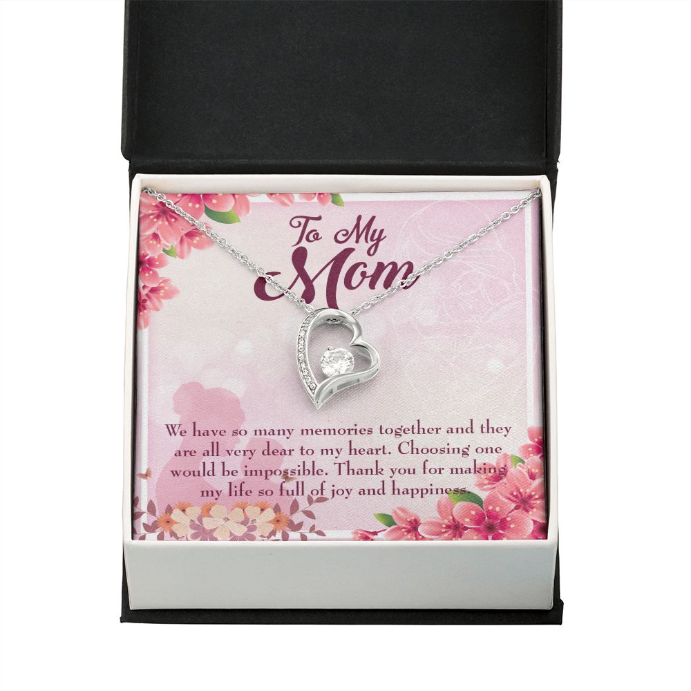 To Mom Choosing One Forever Necklace w Message Card-Express Your Love Gifts