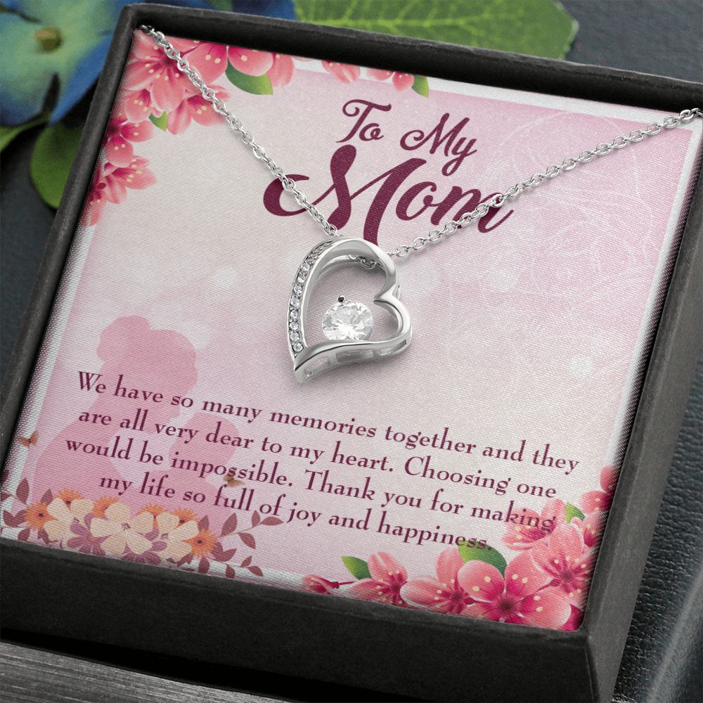 To Mom Choosing One Forever Necklace w Message Card-Express Your Love Gifts