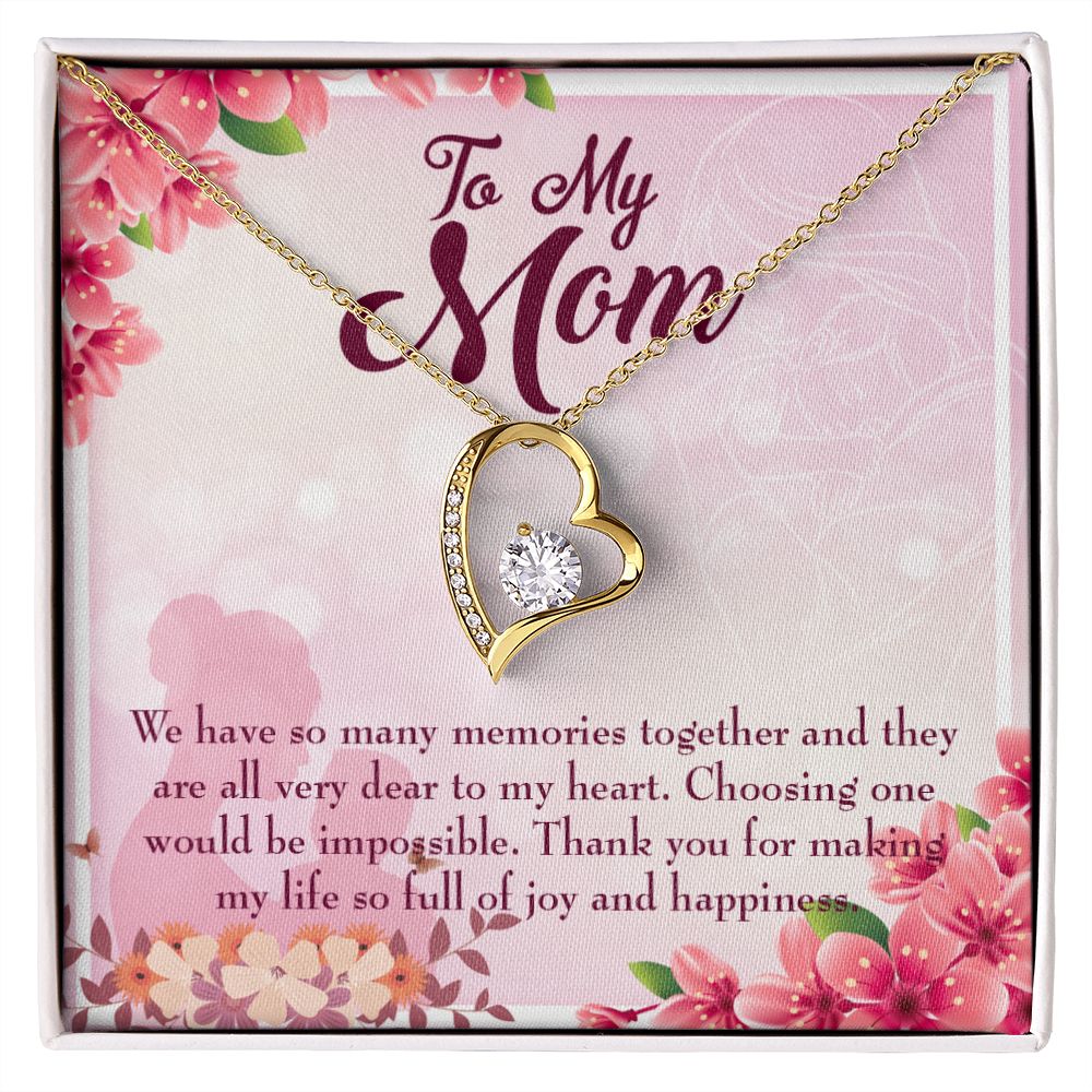 To Mom Choosing One Forever Necklace w Message Card-Express Your Love Gifts