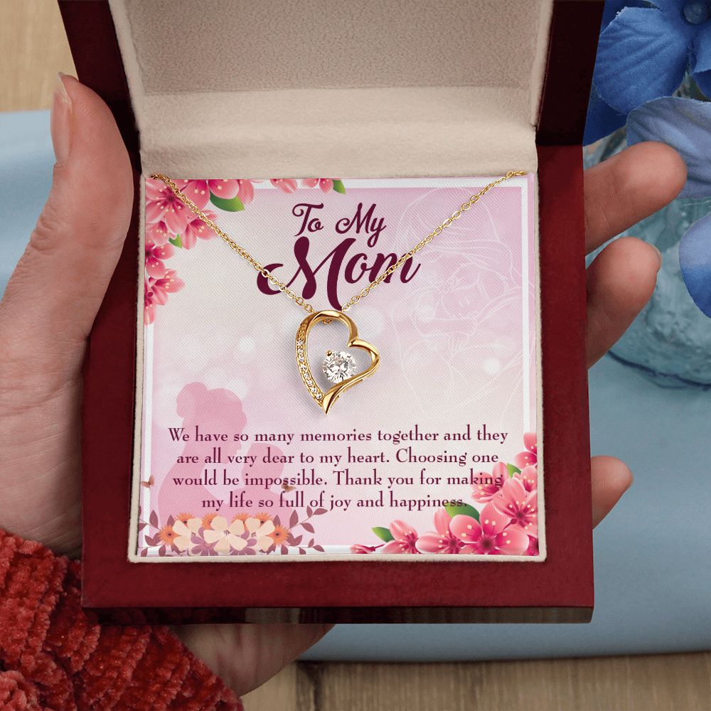 To Mom Choosing One Forever Necklace w Message Card-Express Your Love Gifts