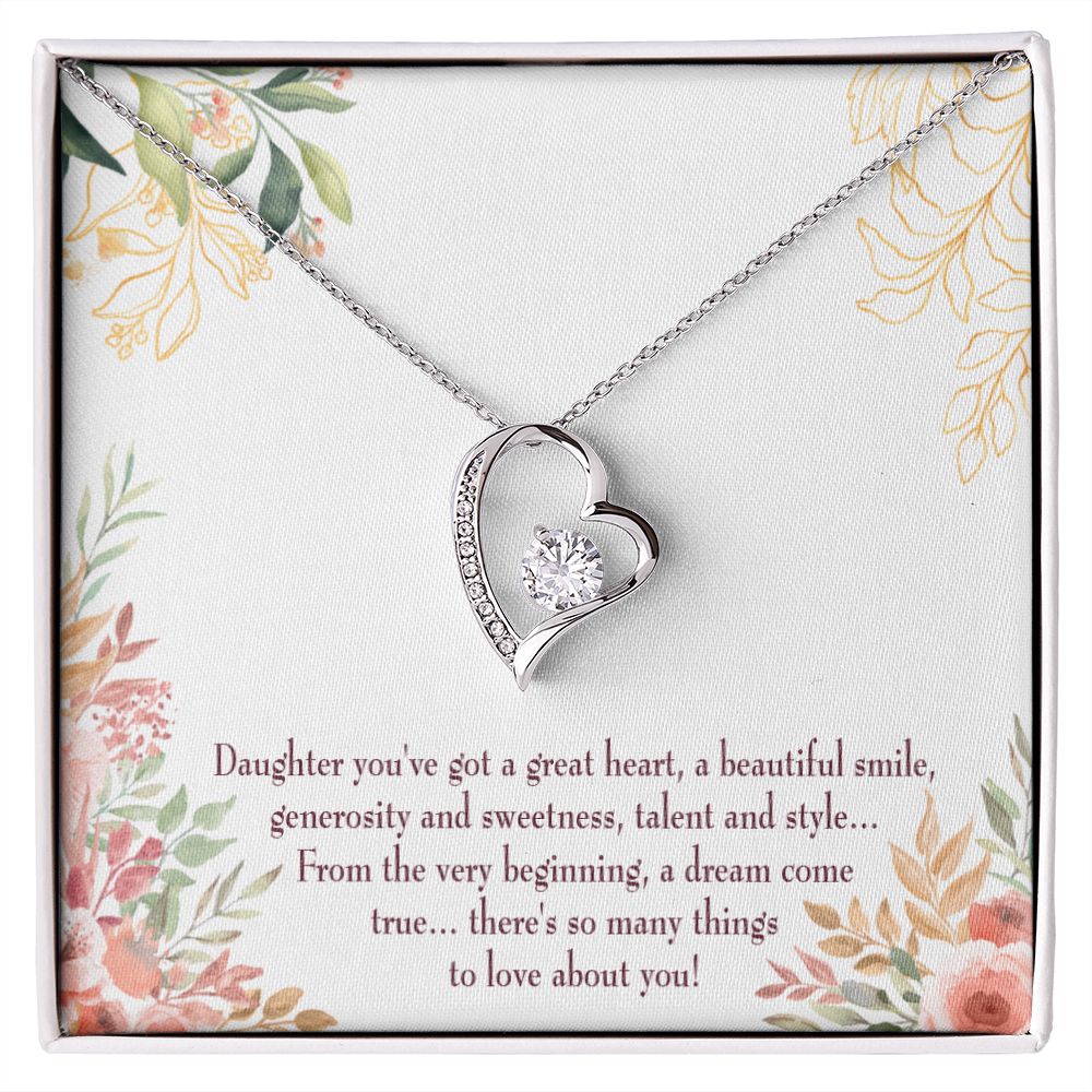 To Mom Daughter Gift Forever Necklace w Message Card-Express Your Love Gifts