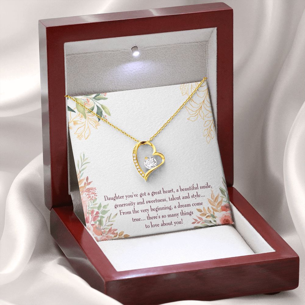 To Mom Daughter Gift Forever Necklace w Message Card-Express Your Love Gifts