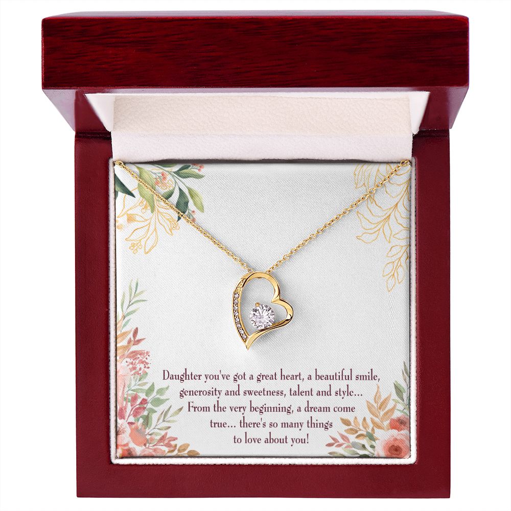 To Mom Daughter Gift Forever Necklace w Message Card-Express Your Love Gifts