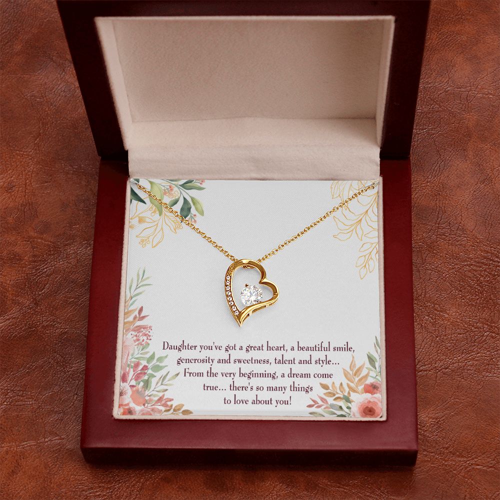 To Mom Daughter Gift Forever Necklace w Message Card-Express Your Love Gifts