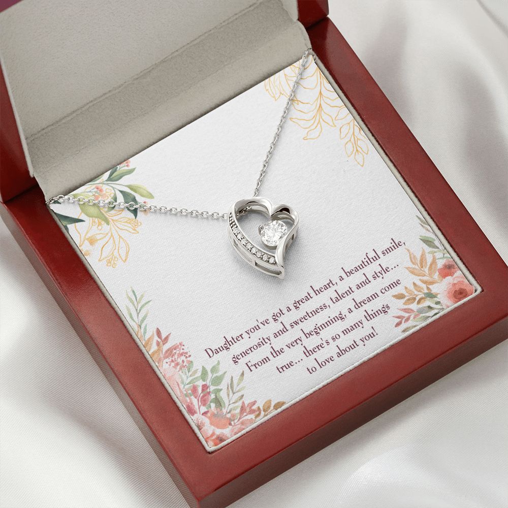 To Mom Daughter Gift Forever Necklace w Message Card-Express Your Love Gifts