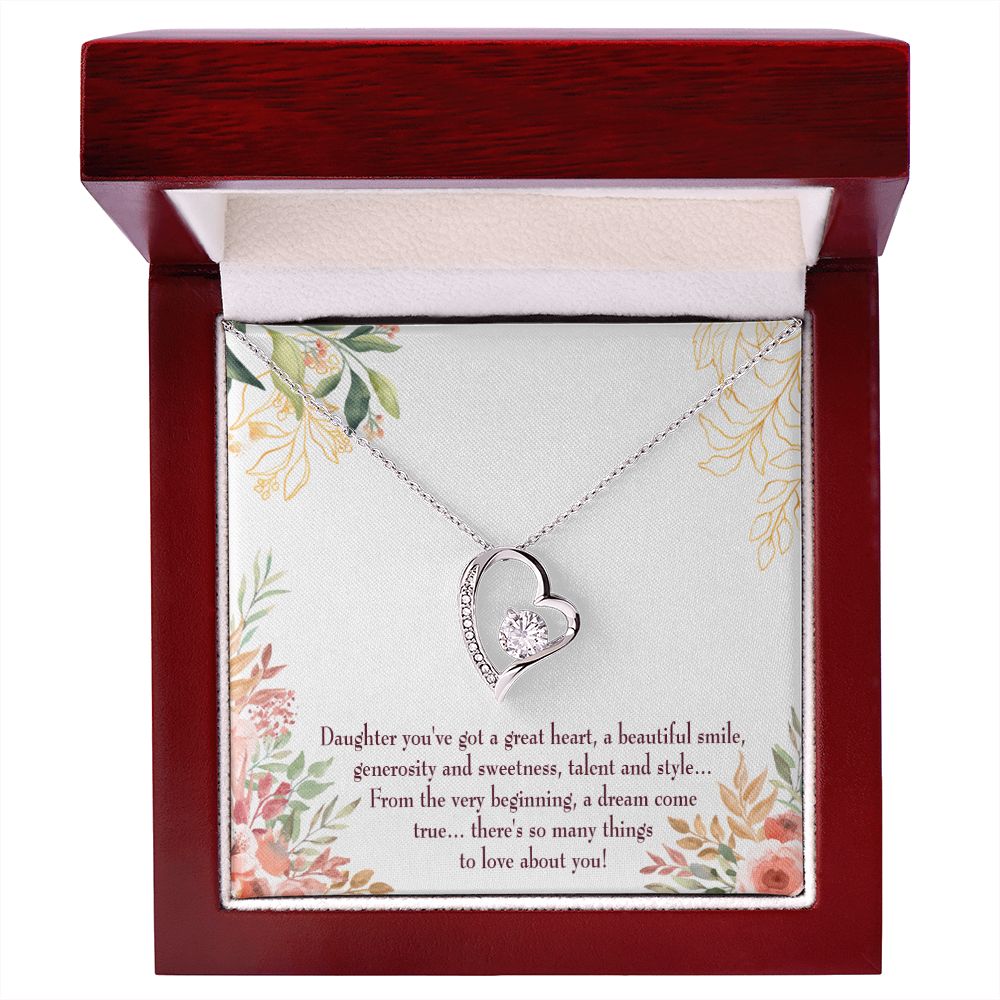 To Mom Daughter Gift Forever Necklace w Message Card-Express Your Love Gifts