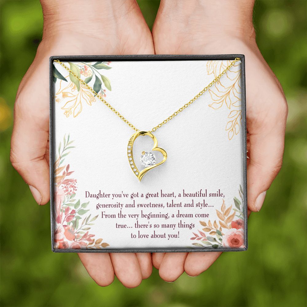 To Mom Daughter Gift Forever Necklace w Message Card-Express Your Love Gifts