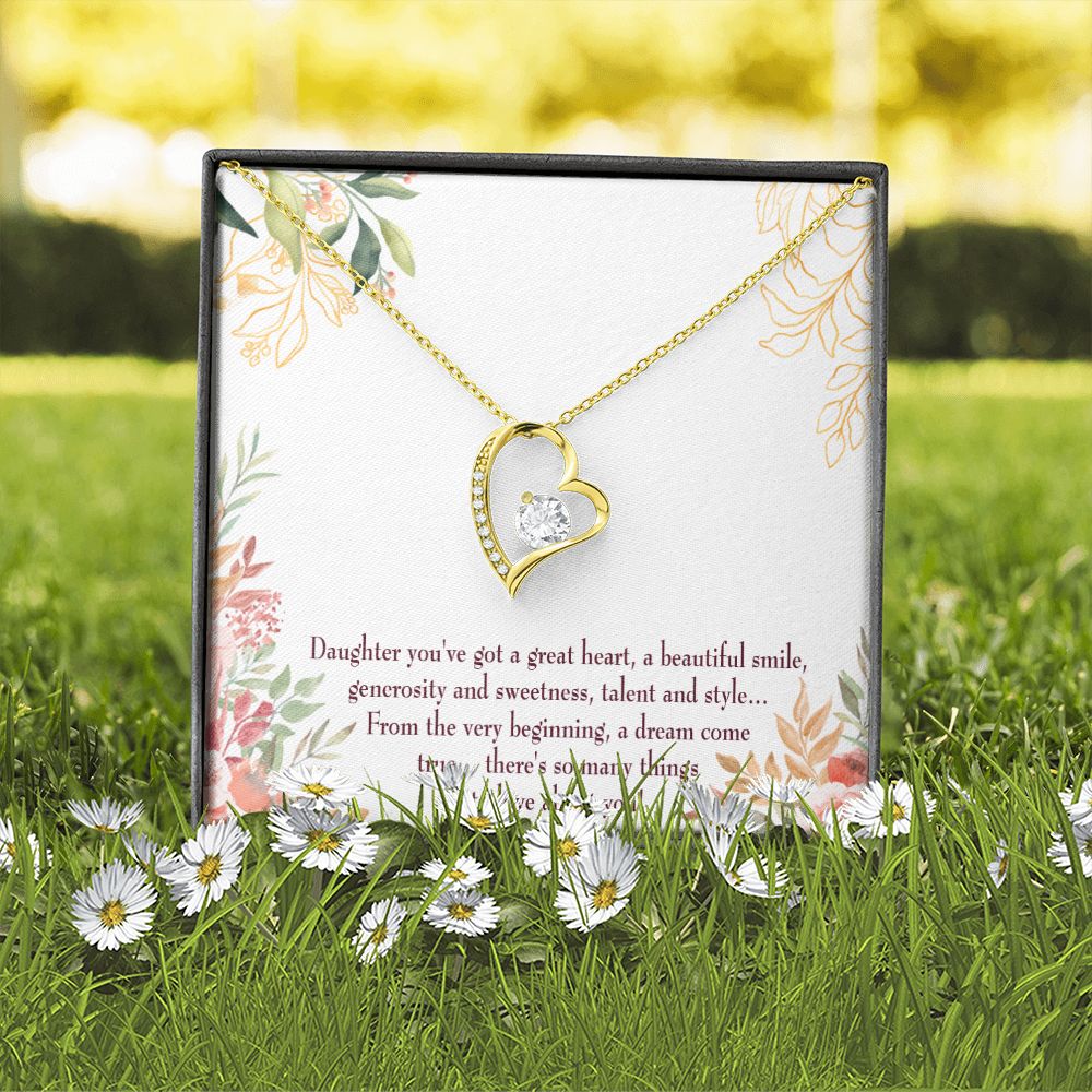 To Mom Daughter Gift Forever Necklace w Message Card-Express Your Love Gifts