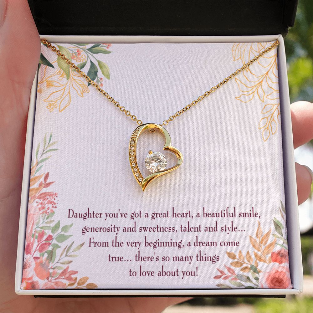 To Mom Daughter Gift Forever Necklace w Message Card-Express Your Love Gifts