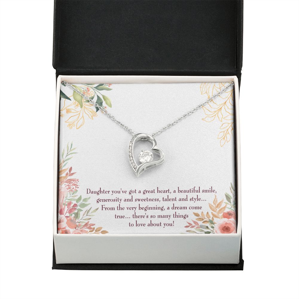 To Mom Daughter Gift Forever Necklace w Message Card-Express Your Love Gifts