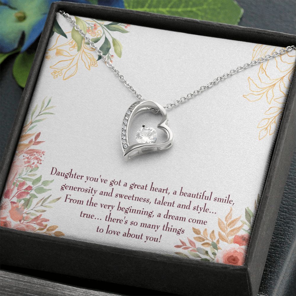 To Mom Daughter Gift Forever Necklace w Message Card-Express Your Love Gifts