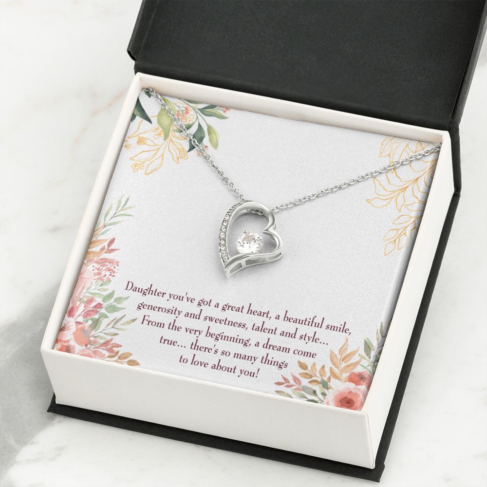 To Mom Daughter Gift Forever Necklace w Message Card-Express Your Love Gifts