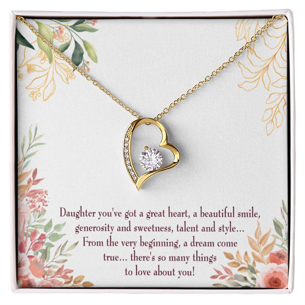 To Mom Daughter Gift Forever Necklace w Message Card-Express Your Love Gifts