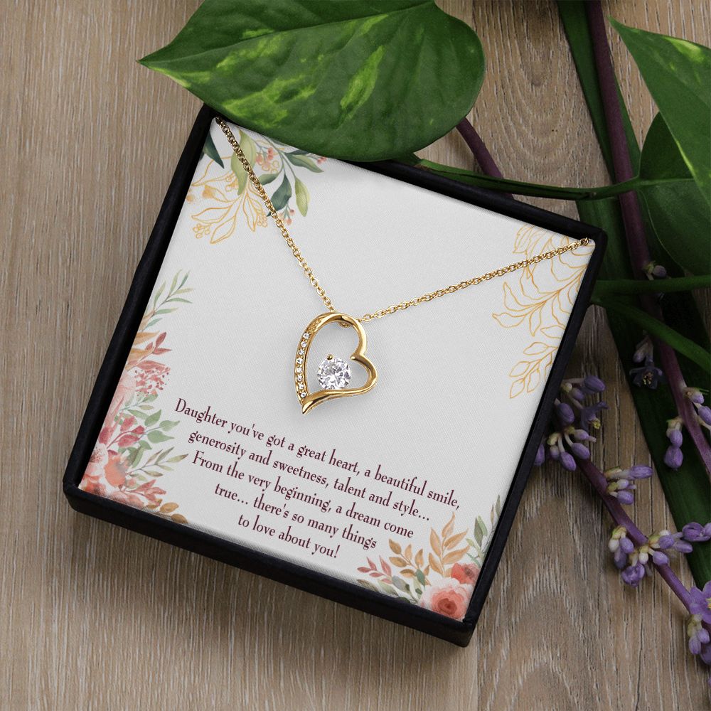 To Mom Daughter Gift Forever Necklace w Message Card-Express Your Love Gifts