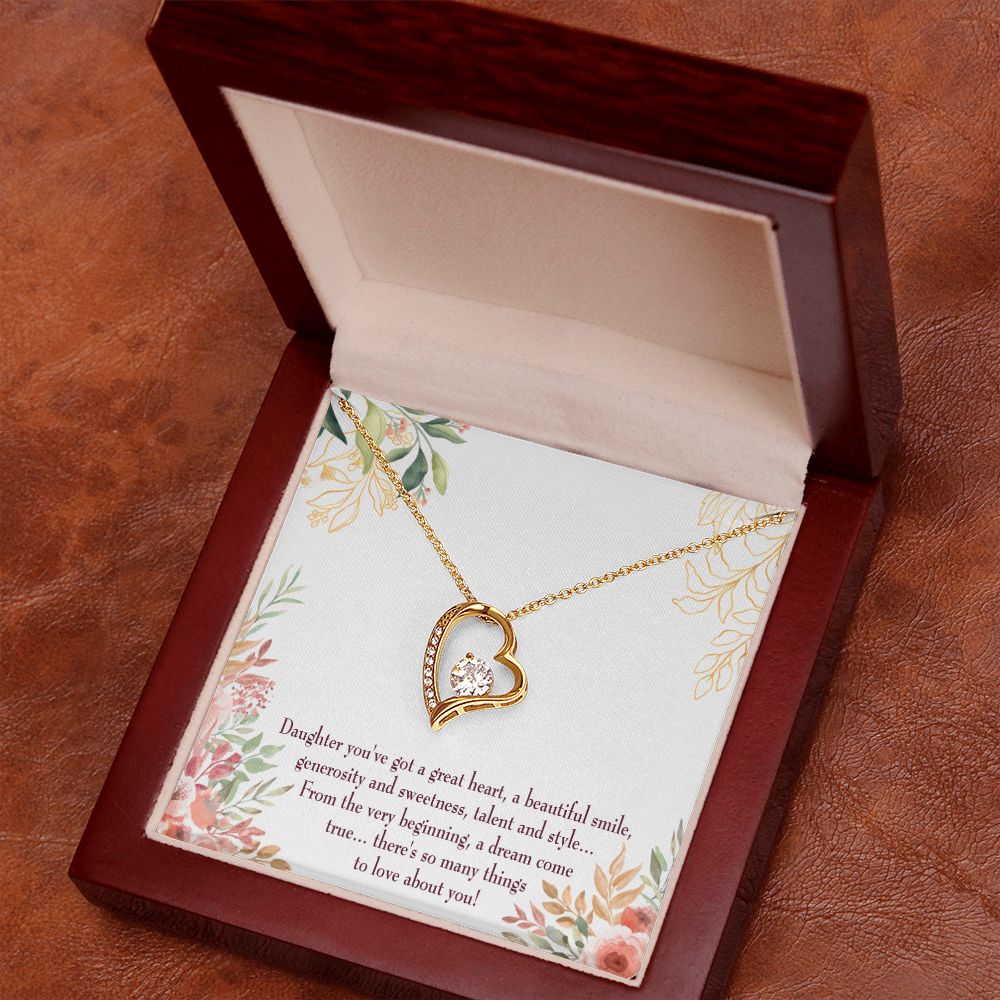 To Mom Daughter Gift Forever Necklace w Message Card-Express Your Love Gifts