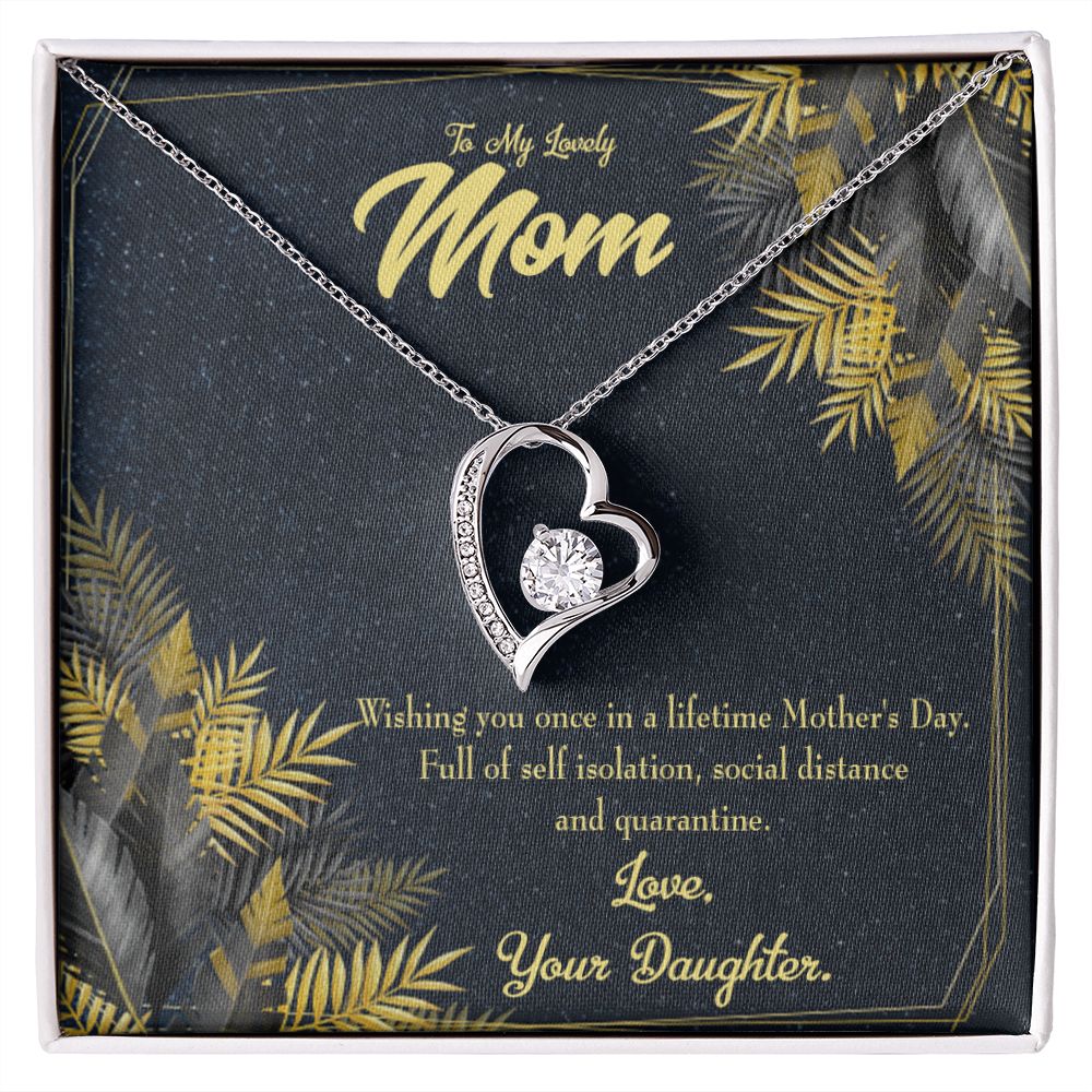 To Mom Daughter to Mom Forever Necklace w Message Card-Express Your Love Gifts