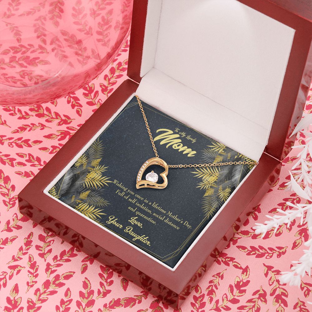 To Mom Daughter to Mom Forever Necklace w Message Card-Express Your Love Gifts