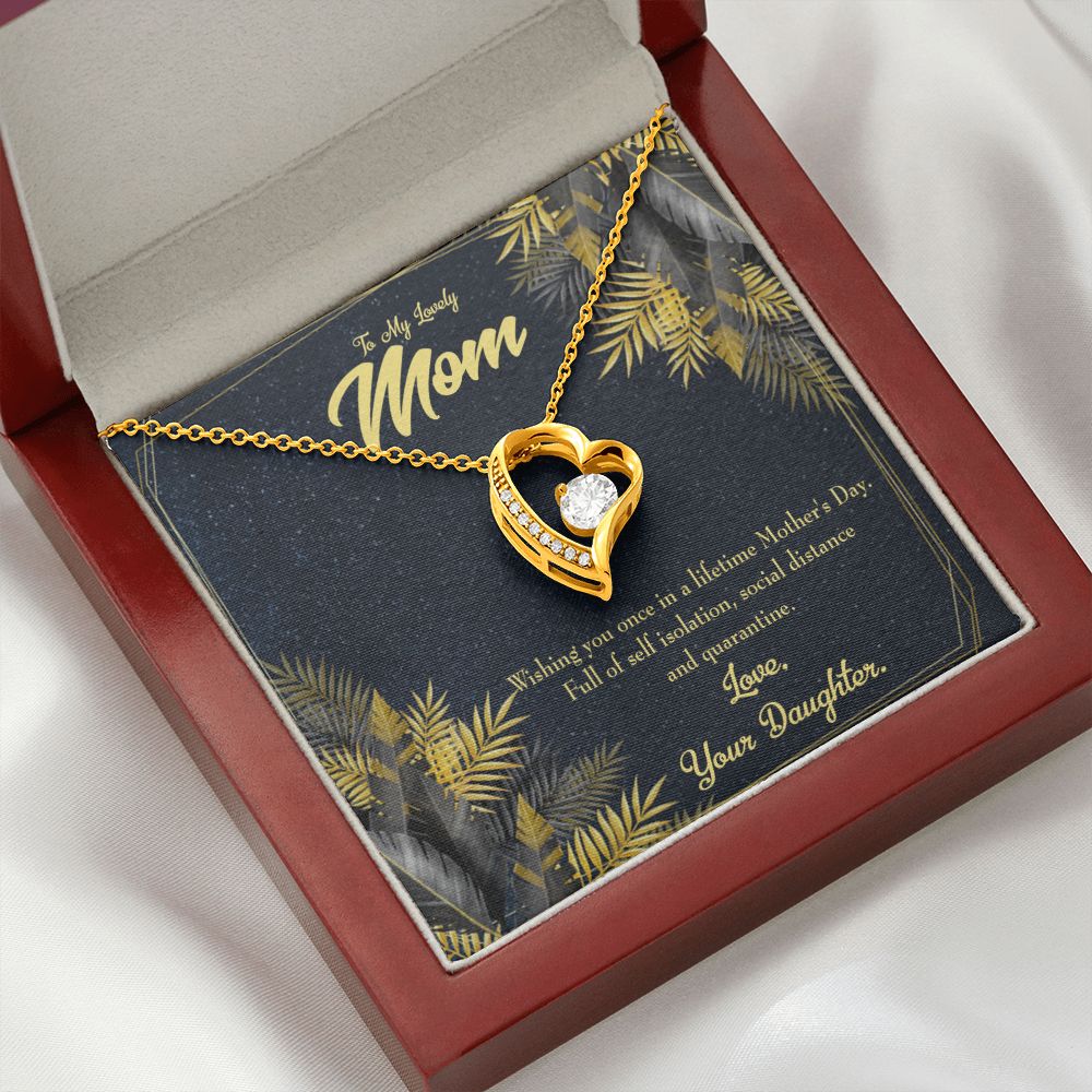 To Mom Daughter to Mom Forever Necklace w Message Card-Express Your Love Gifts