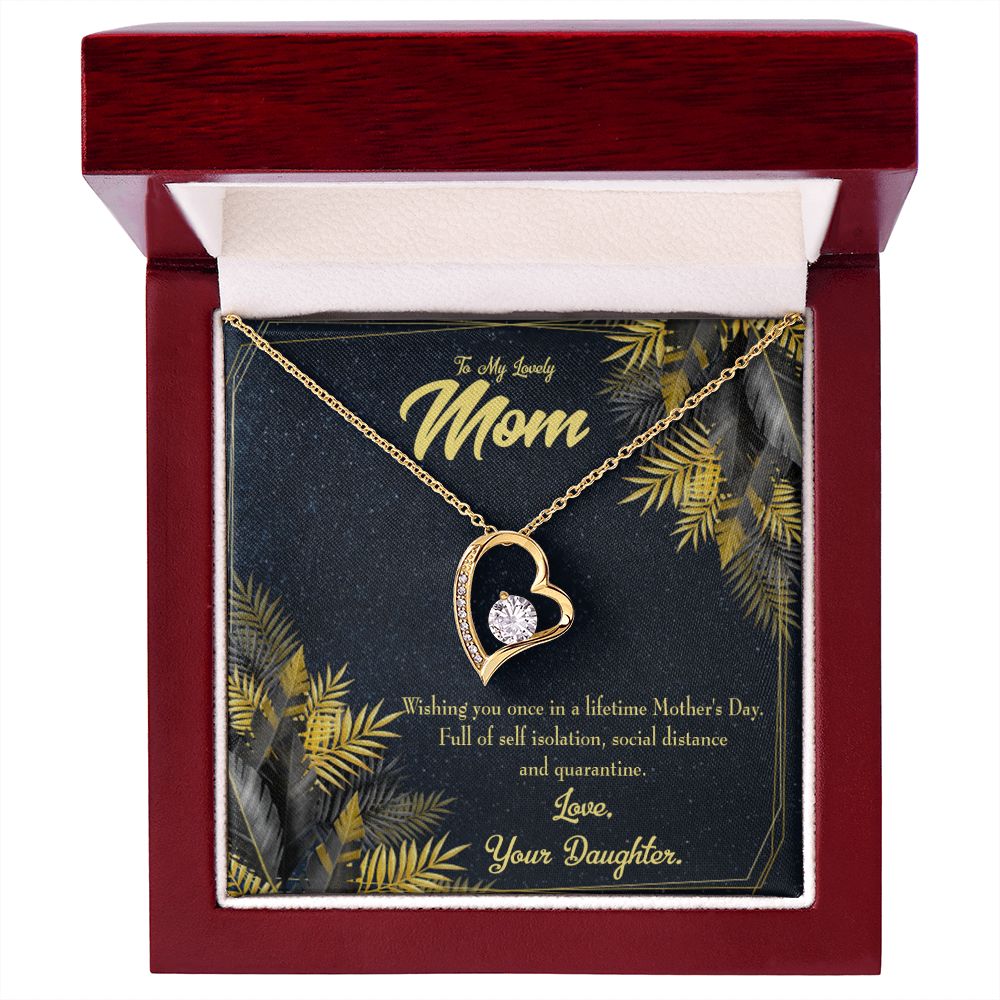 To Mom Daughter to Mom Forever Necklace w Message Card-Express Your Love Gifts